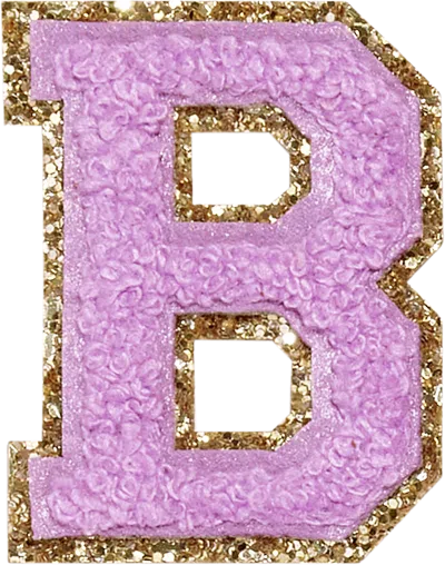 Stoney Clover Lane Grape Glitter Varsity Letter Patch