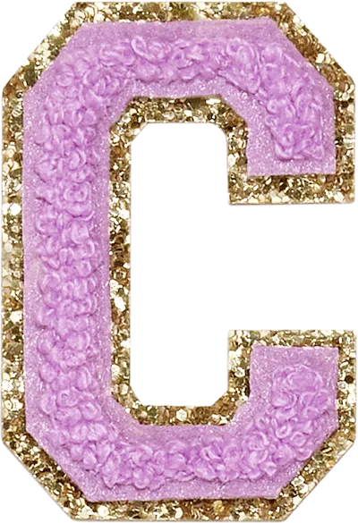Stoney Clover Lane Grape Glitter Varsity Letter Patch