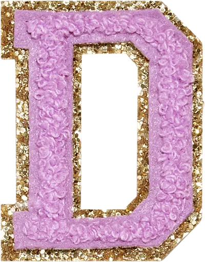 Stoney Clover Lane Grape Glitter Varsity Letter Patch