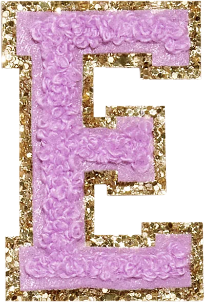 Stoney Clover Lane Grape Glitter Varsity Letter Patch