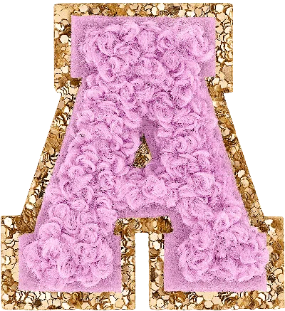 Stoney Clover Lane Grape Mini Glitter Varsity Letter Patch