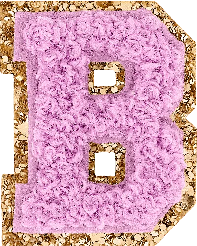Stoney Clover Lane Grape Mini Glitter Varsity Letter Patch