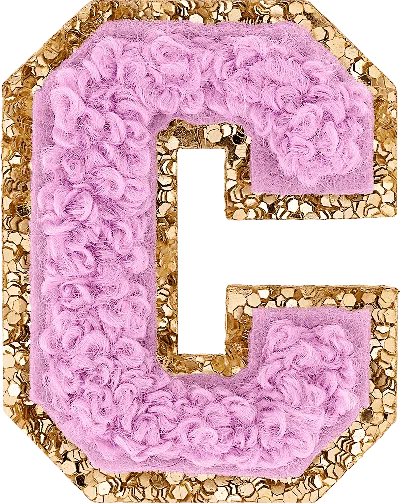 Stoney Clover Lane Grape Mini Glitter Varsity Letter Patch