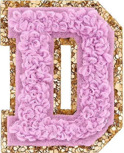 Stoney Clover Lane Grape Mini Glitter Varsity Letter Patch