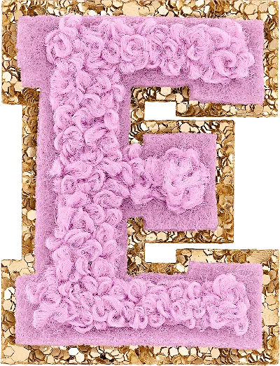 Stoney Clover Lane Grape Mini Glitter Varsity Letter Patch