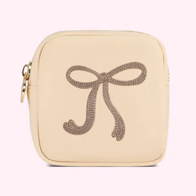 Stoney Clover Lane Hand Embroidered Bow Mini Pouch