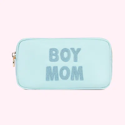 STONEY CLOVER LANE HAND EMBROIDERED BOY MOM SMALL POUCH 