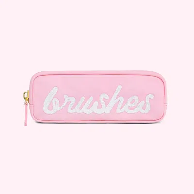 Stoney Clover Lane Hand Embroidered Brushes Slim Pouch