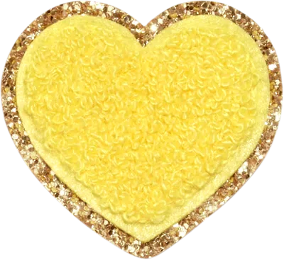 Stoney Clover Lane Lemon Glitter Varsity Heart Patch