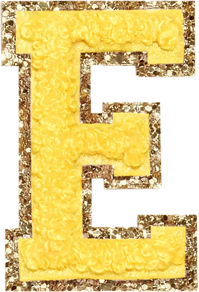 Stoney Clover Lane Lemon Glitter Varsity Letter Patch