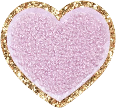 Stoney Clover Lane Lilac Glitter Varsity Heart Patch