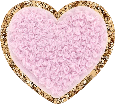 Stoney Clover Lane Lilac Mini Glitter Varsity Heart Patch