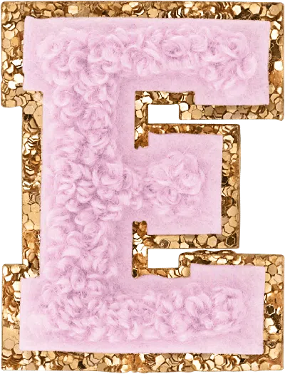 Stoney Clover Lane Lilac Mini Glitter Varsity Letter Patch
