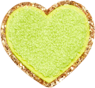 Stoney Clover Lane Lime Glitter Varsity Heart Patch