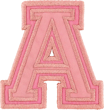 Stoney Clover Lane Mauve Varsity Nylon Letter Patch