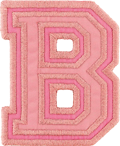 Stoney Clover Lane Mauve Varsity Nylon Letter Patch