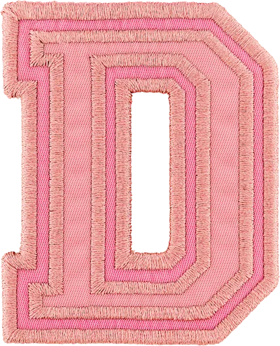 Stoney Clover Lane Mauve Varsity Nylon Letter Patch