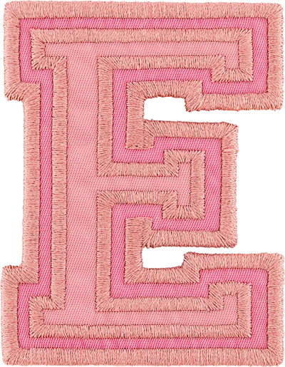 Stoney Clover Lane Mauve Varsity Nylon Letter Patch