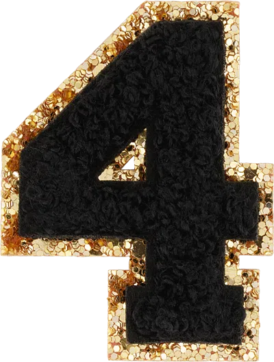 Stoney Clover Lane Noir Glitter Varsity Number Patch
