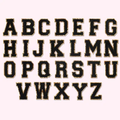 Stoney Clover Lane Noir Glitter Varsity Letter Patch