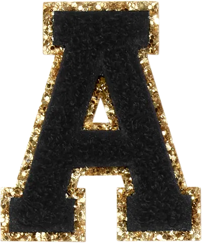 Stoney Clover Lane Noir Glitter Varsity Letter Patch