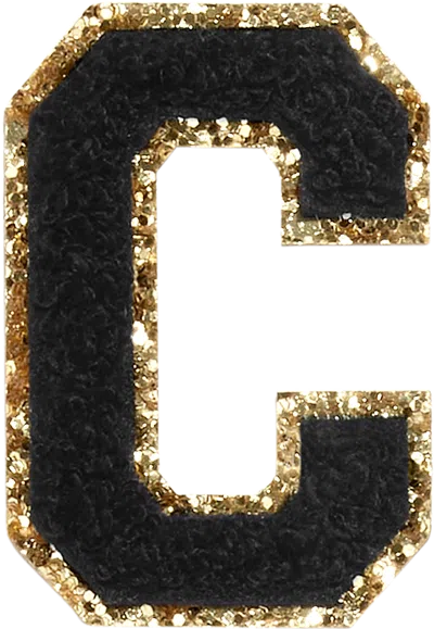 Shop Stoney Clover Lane Noir Glitter Varsity Letter Patch