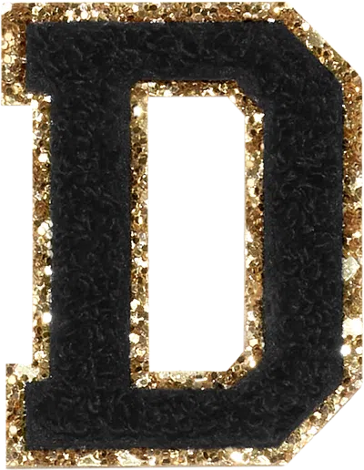 Stoney Clover Lane Noir Glitter Varsity Letter Patch