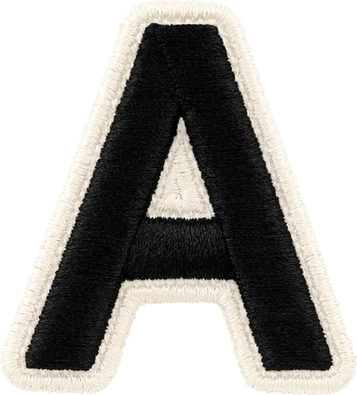 Stoney Clover Lane Noir Rolled Embroidery Letter Patch