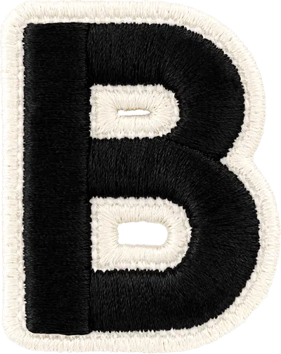 Stoney Clover Lane Noir Rolled Embroidery Letter Patch