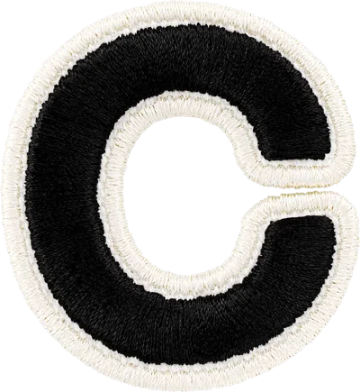 Stoney Clover Lane Noir Rolled Embroidery Letter Patch