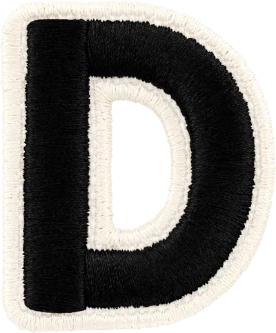 Stoney Clover Lane Noir Rolled Embroidery Letter Patch