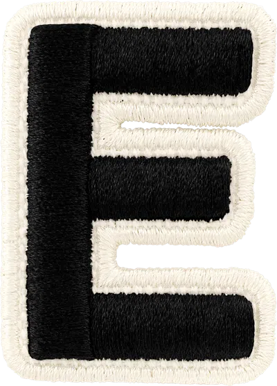 Stoney Clover Lane Noir Rolled Embroidery Letter Patch