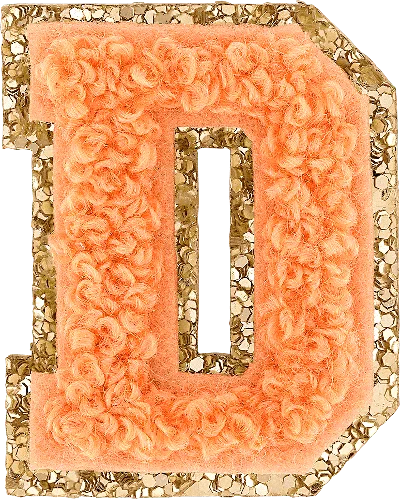 Stoney Clover Lane Peach Mini Glitter Varsity Letter Patch