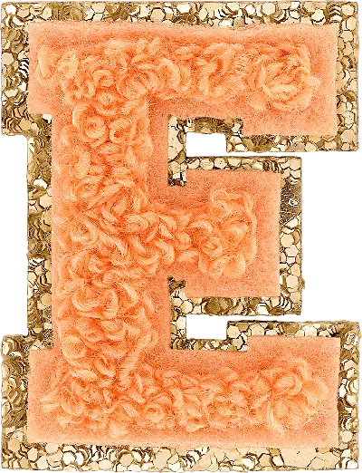 Shop Stoney Clover Lane Peach Mini Glitter Varsity Letter Patch