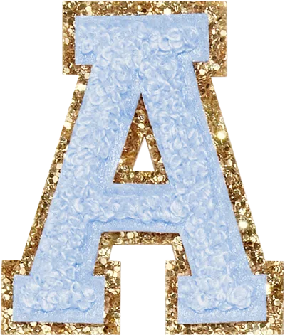 Stoney Clover Lane Periwinkle Glitter Varsity Letter Patch