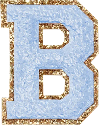 Stoney Clover Lane Periwinkle Glitter Varsity Letter Patch