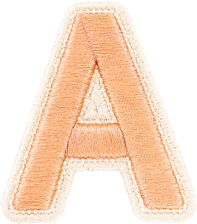 Shop Stoney Clover Lane Peach Rolled Embroidery Letter Patch
