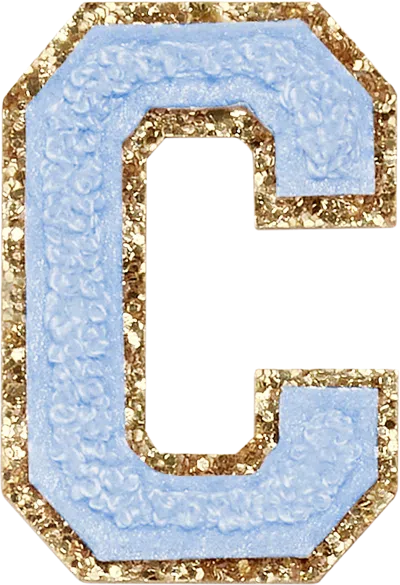 Shop Stoney Clover Lane Periwinkle Glitter Varsity Letter Patch