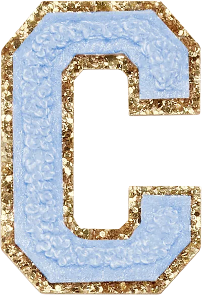 Stoney Clover Lane Periwinkle Glitter Varsity Letter Patch