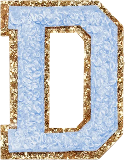 Stoney Clover Lane Periwinkle Glitter Varsity Letter Patch