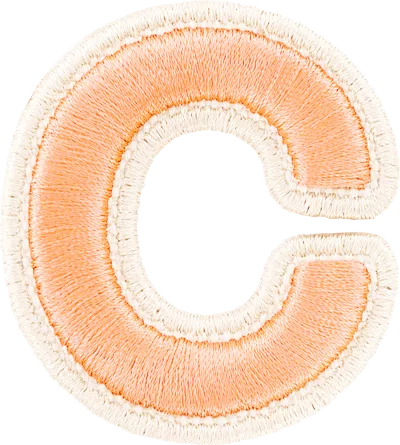 Shop Stoney Clover Lane Peach Rolled Embroidery Letter Patch