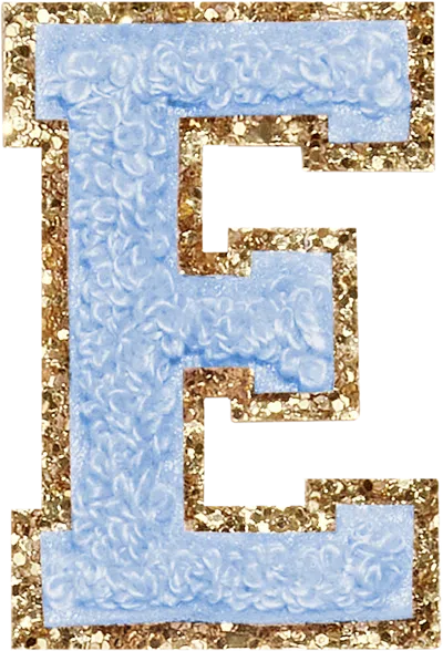 Stoney Clover Lane Periwinkle Glitter Varsity Letter Patch