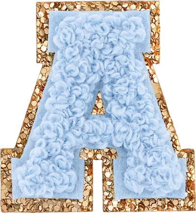 Stoney Clover Lane Periwinkle Mini Glitter Varsity Letter Patch