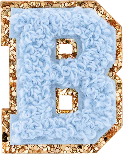 Stoney Clover Lane Periwinkle Mini Glitter Varsity Letter Patch