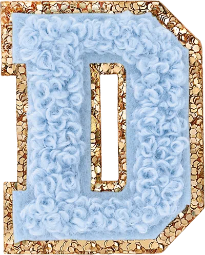 Stoney Clover Lane Periwinkle Mini Glitter Varsity Letter Patch