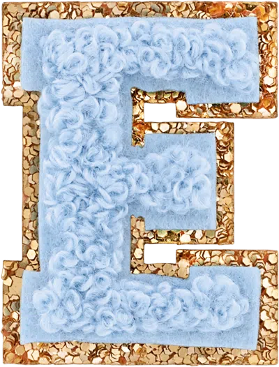 Stoney Clover Lane Periwinkle Mini Glitter Varsity Letter Patch