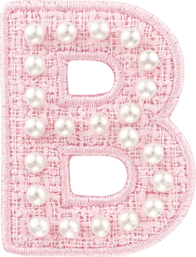 Stoney Clover Lane Pink Pearl Letter Patch