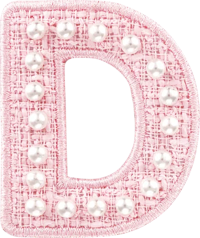 Stoney Clover Lane Pink Pearl Letter Patch