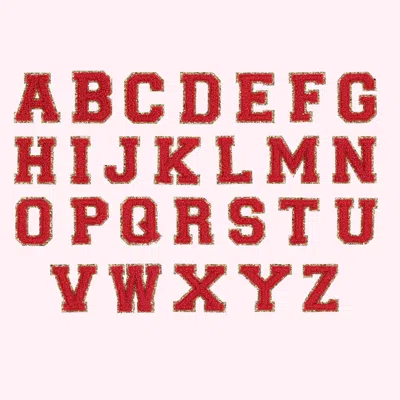 Stoney Clover Lane Ruby Glitter Varsity Letter Patch