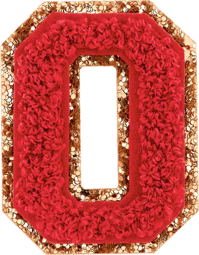 Stoney Clover Lane Ruby Glitter Varsity Number Patch